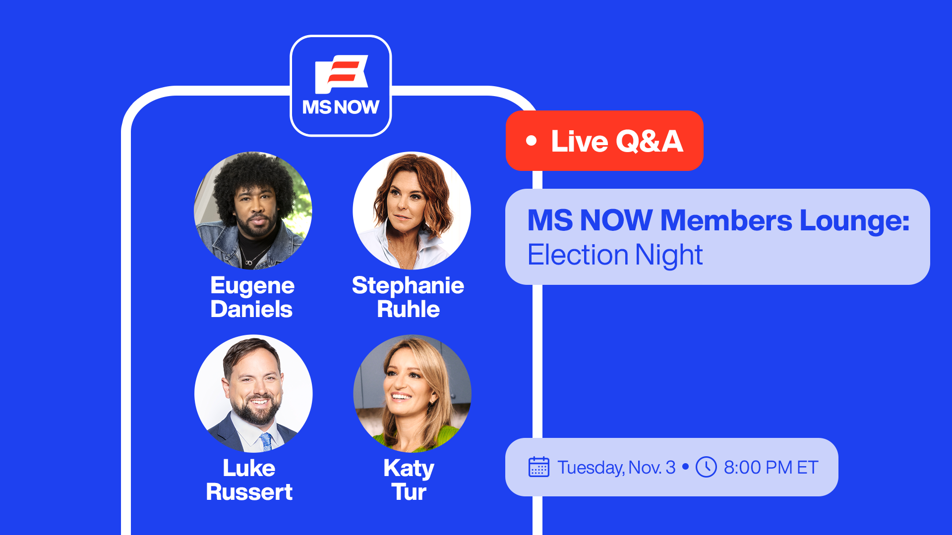 MS NOW Members Lounge: Election Night