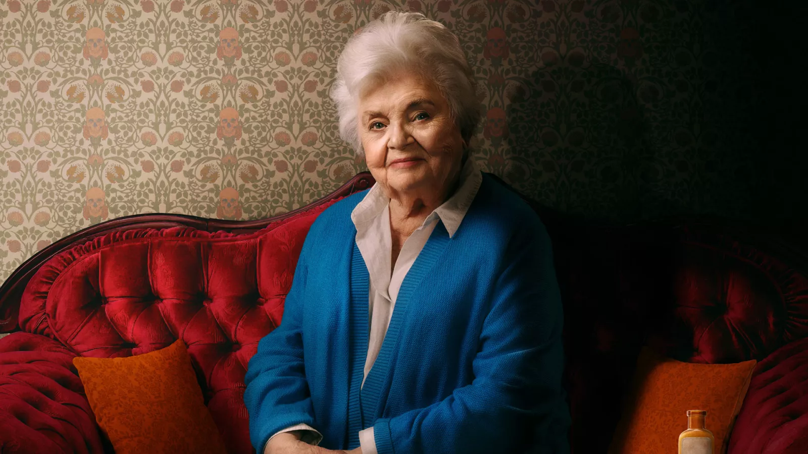 KILLER GRANNIES -- June Squibb hosts Killer Grannies. Danny Ventrella/Oxygen © 2025 VERSANT MEDIA. All Rights Reserved