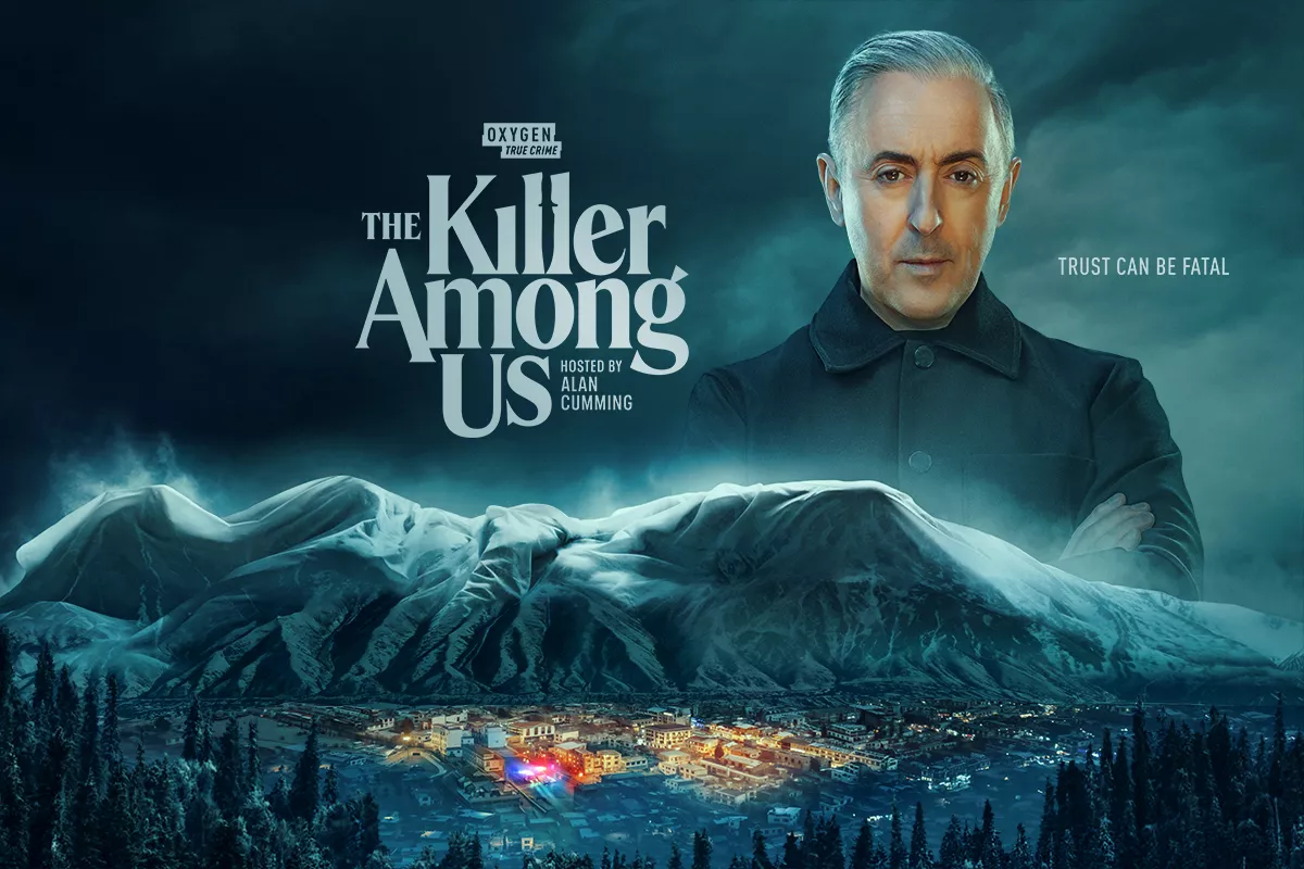 Alan Cumming stars in THE KILLER AMONG US on Oxygen True Crime. Photo Credit: Oxygen True Crime © 2026 VERSANT MEDIA. All Rights Reserved.