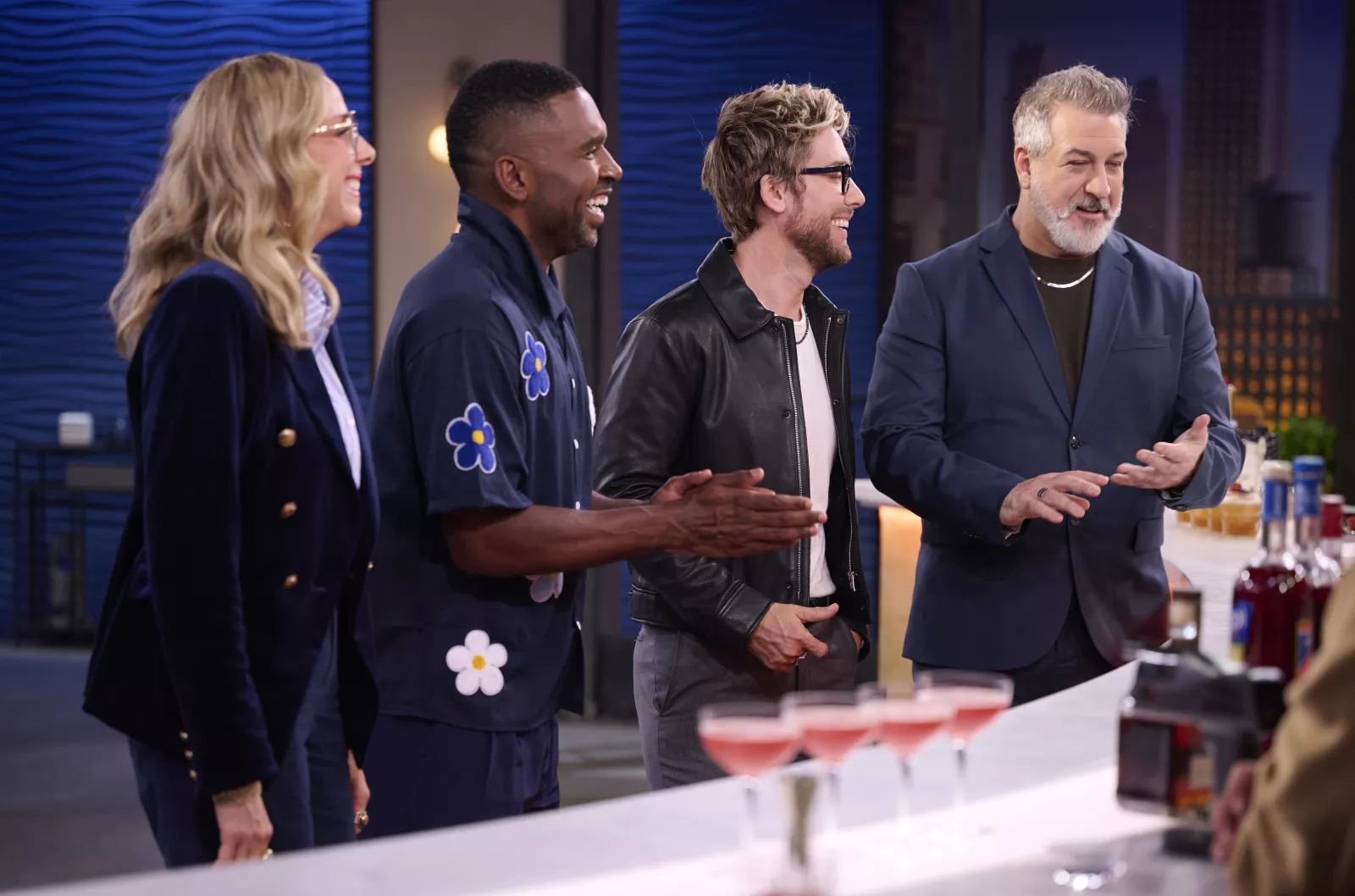 (L-R) Melissa Brooke, Justin Sylvester, Lance Bass and Joey Fatone on Cocktail Wars on E! Photo Credit: Scott Gries/E! Entertainment © 2026 VERSANT MEDIA. All Rights Reserved.