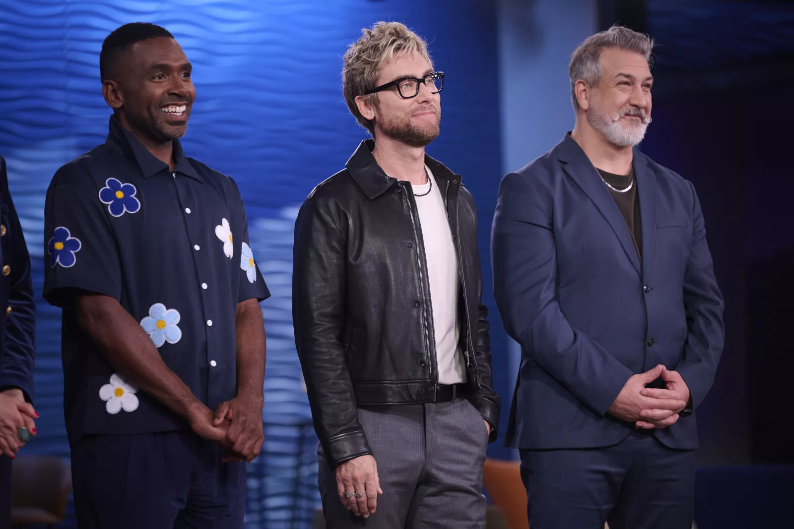 (L-R) Justin Sylvester, Lance Bass and Joey Fatone on Cocktail Wars on E! Photo Credit: Scott Gries/E! Entertainment © 2026 VERSANT MEDIA. All Rights Reserved.