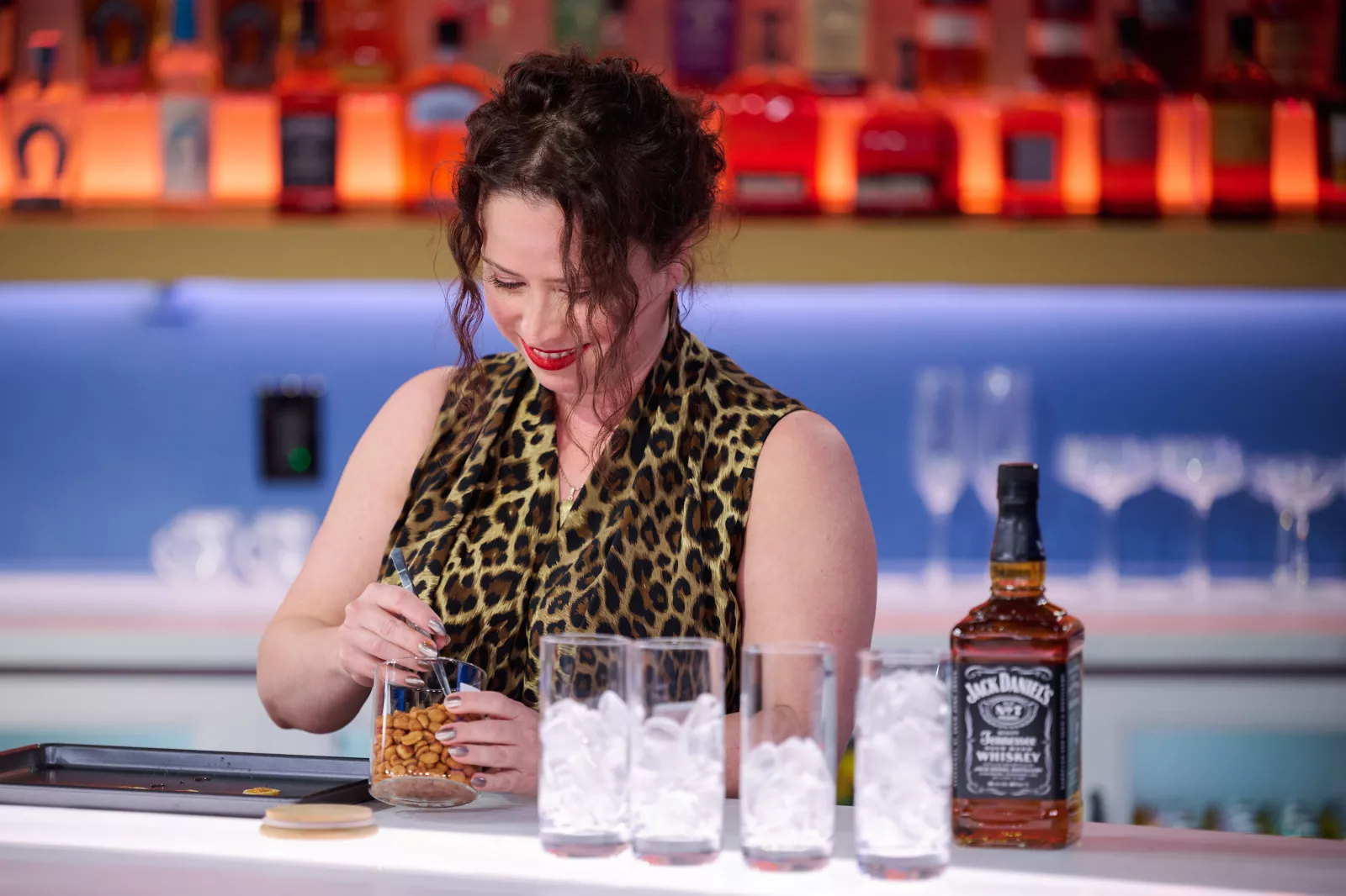 Guest mixologist Jena Ellenwood appears on Cocktail Wars on E!  Photo Credit: Scott Gries/E! Entertainment © 2026 VERSANT MEDIA. All Rights Reserved.
