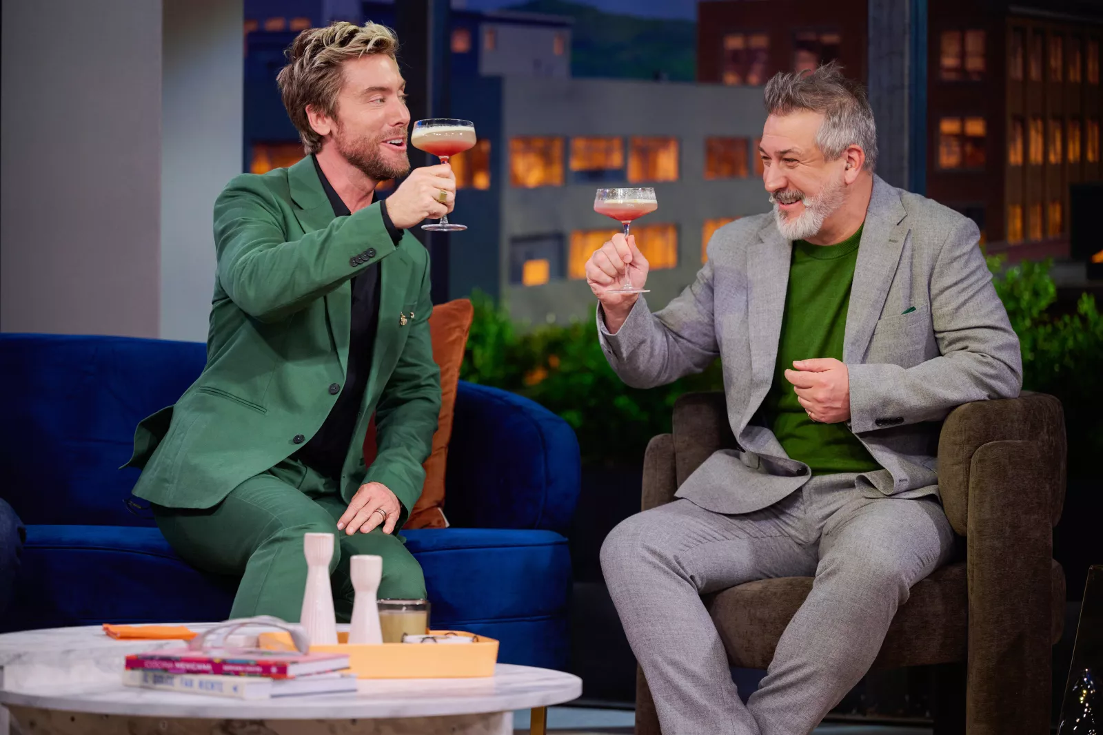 Lance Bass and Joey Fatone on Cocktail Wars on E! Photo Credit: Scott Gries/E! Entertainment © 2026 VERSANT MEDIA. All Rights Reserved.