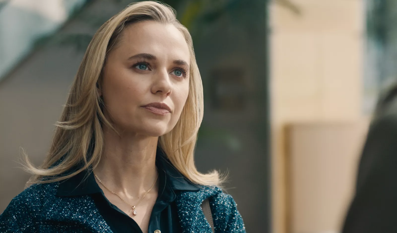 Episode #201–Madison Iseman as Sarah Plankmore in The Rainmaker on USA Network. Photo Credit: USA Network © 2026 VERSANT MEDIA. All Rights Reserved