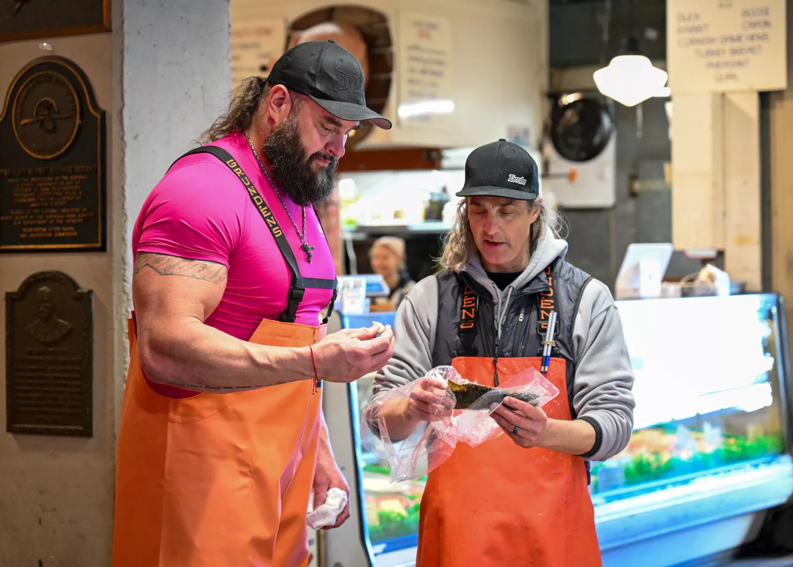 Braun Strowman visits Houston in Everything On The Menu with Braun Strowman on USA Network. Photo credit: Amy Mikler/USA Network © 2026 VERSANT MEDIA. All Rights Reserved.