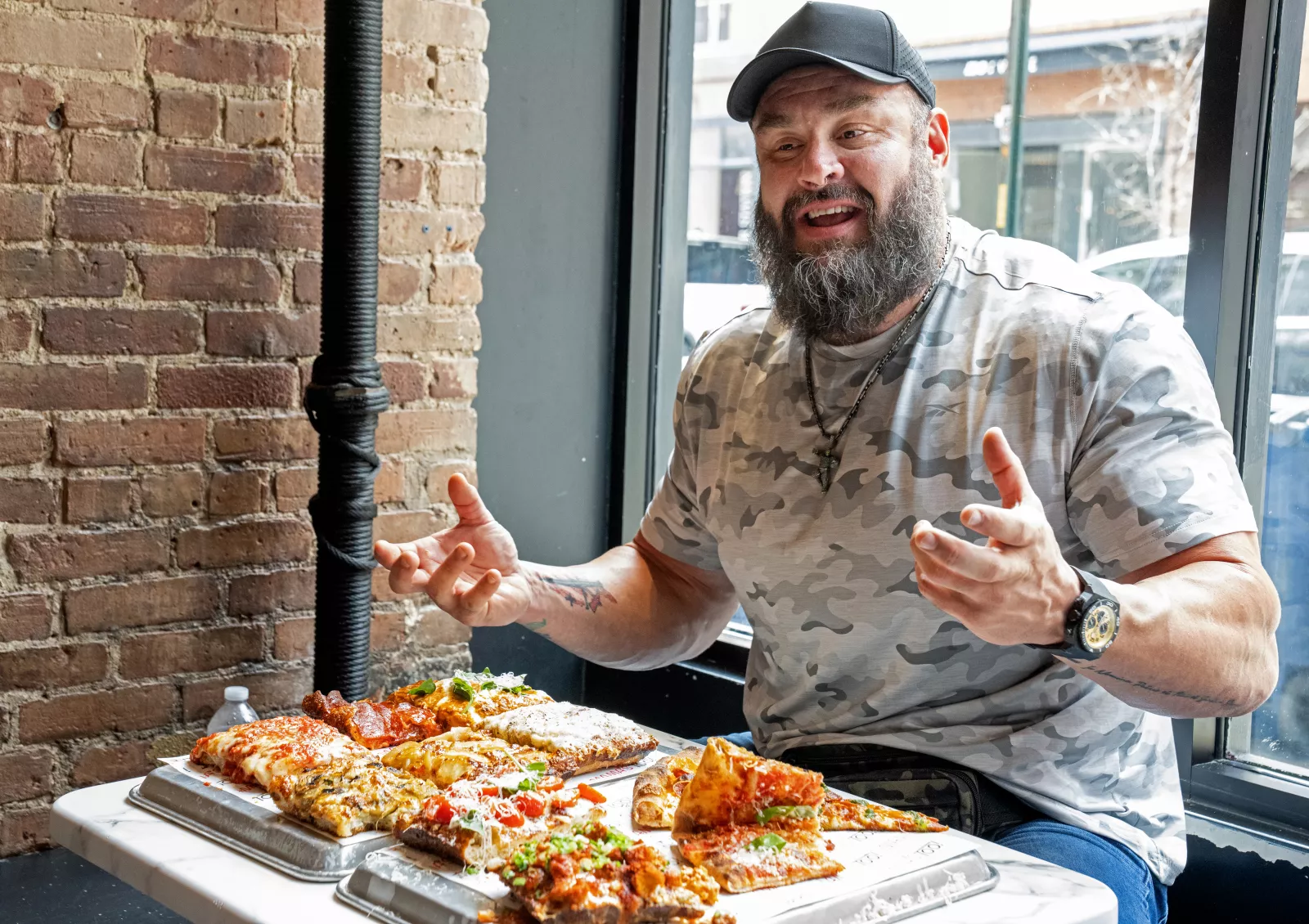 Braun Strowman visits New York City in Everything On The Menu with Braun Strowman on USA Network. Photo credit: Craig Blankenhorn/USA Network © 2026 VERSANT MEDIA. All Rights Reserved.