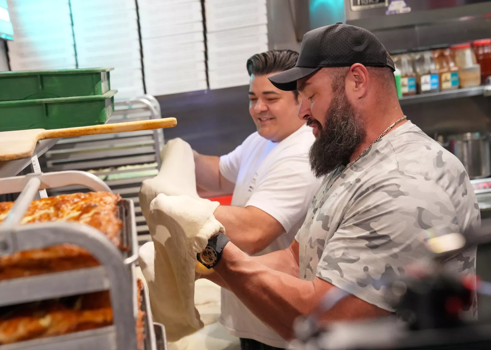 Braun Strowman visits New York City in Everything On The Menu with Braun Strowman on USA Network. Photo credit: Craig Blankenhorn/USA Network © 2026 VERSANT MEDIA. All Rights Reserved.